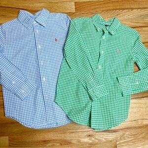 Bundle of 2 RALPH LAUREN size 6 Oxford Polos EUC